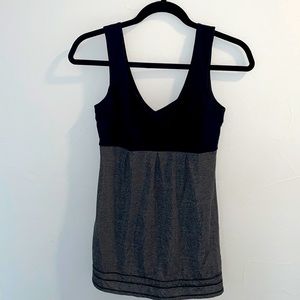 Lululemon Tame Me Tank Black Heathered Black size 6